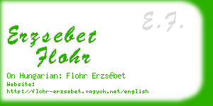 erzsebet flohr business card
